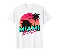 Vintage Miami Beach Florida Palmiers FL Souvenir des années 80 et 90 T-Shirt