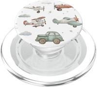 Vintage Mignon Avions Voitures Nuages Enfants Esthétique PopSockets PopGrip pour MagSafe