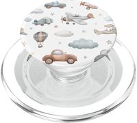 Vintage Mignon Avions Voitures Nuages Enfants Esthétique PopSockets PopGrip pour MagSafe