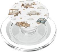 Vintage Mignon Avions Voitures Nuages Enfants Esthétique PopSockets PopGrip pour MagSafe