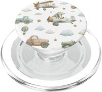 Vintage Mignon Avions Voitures Nuages Enfants Esthétique PopSockets PopGrip pour MagSafe