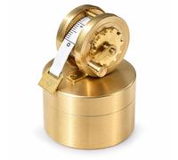 Vintage Mini Copper Tape Measure Antique, Retractable Tape Measure | Style Manual Retractable Sewing Tailoring Tool with Brass Flywheel，1m Practical Measurement, for Sewing, Crafting