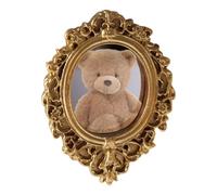 Vintage Miroir Mural Rustique Résine Esthétique Décoration De Chambre | Mini accessoires de maison de poupée miroir vintage pour la maison, le salon, la chambre à coucher, le bureau