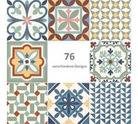 VINTAGE MIX 16.5 x 16.5 Feinsteinzeug Wand- und Bodenfliese Keramik Deko