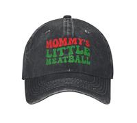 Vintage Mommy petite boulette de viande Casquettes de baseball italiennes Hommes Femmes en détresse Coton Snapback Chapeau Drôle Maman Extérieur Réglable Chapeau Coton, pour toutes les saisons