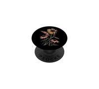 Vintage Monarque Papillon Échinacée Fleur Fille Plante Maman PopSockets PopGrip Adhésif