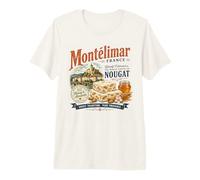 Vintage Montelimar France Nougat Capitale Rétro Voyage T-Shirt Haut de Gamme