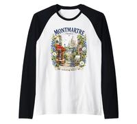 Vintage Montmartre Paris France Voyage Sacré-Cœur Art Français Manche Raglan