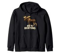Vintage Moose Hunting Heritage Retro Wilderness Il Chasse Sweat à Capuche