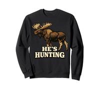 Vintage Moose Hunting Heritage Retro Wilderness Il Chasse Sweatshirt