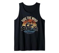 Vintage Moto Ride The Wind Retro Biker Sunset Débardeur