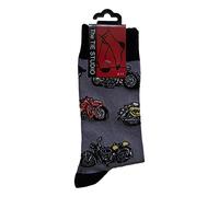 Vintage Motorbikes Unisexe Fantaisie Gris Chaussettes Cheville Taille Adulte 6-11