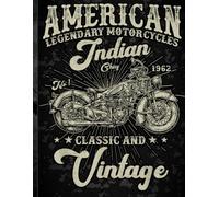 Vintage Motorcycle Composition Notebook: American Indian Chief 1962 Journal for Students with Classic Biker - College Ruled