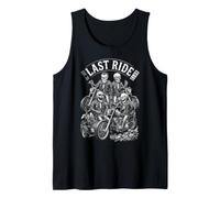 Vintage Motorcycle Last Ride Club Funny Skeleton Bikers Débardeur