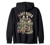 Vintage Motorcycle Last Ride Club Funny Skeleton Bikers Sweat à Capuche