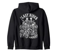 Vintage Motorcycle Last Ride Club Funny Skeleton Bikers Sweat à Capuche