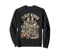 Vintage Motorcycle Last Ride Club Funny Skeleton Bikers Sweatshirt
