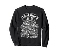 Vintage Motorcycle Last Ride Club Funny Skeleton Bikers Sweatshirt