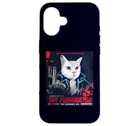 Vintage Movie Poster The Purrinator Chat drôle Coque pour iPhone 16