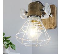 Applique Rétro Salon Éclairage Bois Spot Cage Luminaire Réglable 1578W