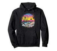 Vintage Myrtle Beach South Carolina Sunset Skyline Cityscape Sweat à Capuche