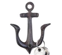 Vintage Nautical Pool Towel Hooks, Decorative Bathroom Hardware, Iron Perfect for Cabin, Lake House, Bedside, Nursery, Shower, Summer Yard, Beach Cottage, and Kitchen Decor, 4.72x3.94 Inches