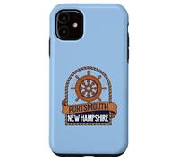 Vintage Nautical Ship's Wheel Portsmouth New Hampshire Coque pour iPhone 11