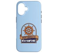 Vintage Nautical Ship's Wheel Portsmouth New Hampshire Coque pour iPhone 16