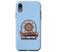Vintage Nautical Ship's Wheel Portsmouth New Hampshire Coque pour iPhone XR