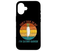 Vintage Ne me parle pas, je mange du radis rétro Coque pour iPhone 16