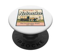 Vintage Nebraska Graphic Hommes Femmes Nebraska Graphic PopSockets PopGrip Adhésif