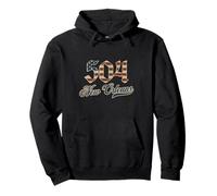 Vintage New Orleans 504 Code régional Patriot USA Drapeau américain Sweat à Capuche