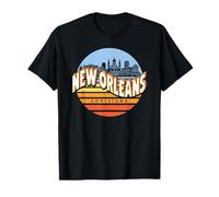 Vintage New Orleans Louisiana Sunset Jazz City Scape Souvenir T-Shirt
