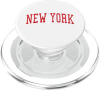 Vintage New York NY Varsity Style Texte Rouge PopSockets PopGrip pour MagSafe