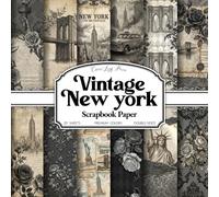 Vintage New York Scrapbook Paper: Gothic Brooklyn Bridge, Statue of Liberty & Manhattan Skyline in Victorian Engraved Style | 20 Double-Sided 8.5 x ... Junk Journals, Collage & Dark Urban Crafts