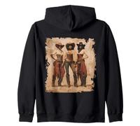 Vintage Noir Afro-Américain Cowgirl Western Country Rodéo Sweat à Capuche