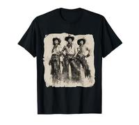 Vintage Noir Afro-Américain Cowgirl Western Country Rodéo T-Shirt