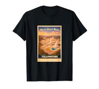 Vintage Norris Geyser Basin YNP Yellowstone Park Voyage Art T-Shirt