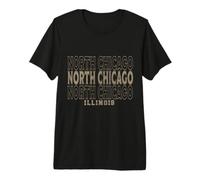 Vintage North Chicago, Illinois T-Shirt Haut de Gamme