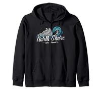Vintage North Shore, Sunset Beach, Pipeline, Oahu, Hawaii Sweat à Capuche