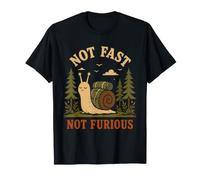 Vintage Not Fast Not Furious Funny Snail Retro T-Shirt