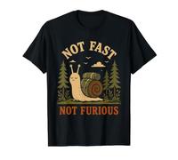 Vintage Not Fast Not Furious Funny Snail Retro T-Shirt Graphique avec Valeur