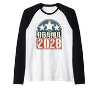 Vintage Obama 2028 President Barack 3rd Term Patriotic Manche Raglan