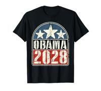 Vintage Obama 2028 President Barack 3rd Term Patriotic T-Shirt