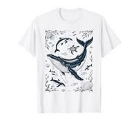 Vintage Ocean Animal Art Retro Sea Life 90s Tattoo Style T-Shirt