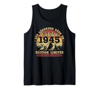 Vintage Octobre 1945 Cadeau d'anniversaire 80 Ans Hommes Débardeur