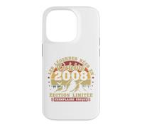 Vintage Octobre 2008 Cadeau Anniversaire 18 Ans Garçons Coque pour iPhone 14 Pro