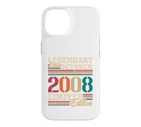 Vintage Octobre 2008 Cadeau d'anniversaire 18 Ans Garçons Coque pour iPhone 14