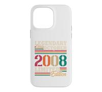 Vintage Octobre 2008 Cadeau d'anniversaire 18 Ans Garçons Coque pour iPhone 14 Pro Max