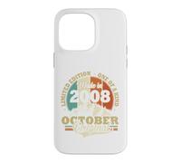 Vintage Octobre 2008 Humour Cadeau d'anniversaire 18 Ans Coque pour iPhone 14 Pro Max